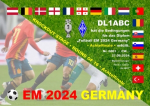 Diploma voor de achtste finales in het EK voetbal 2024